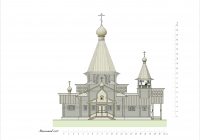 01 Фасадная часть деревянного храма